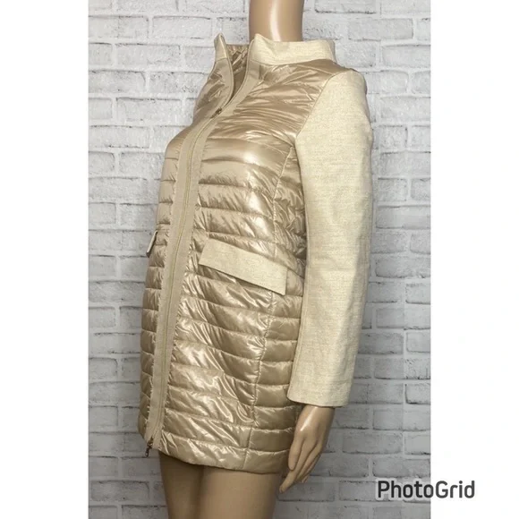 Herno mixed material puffer jacket